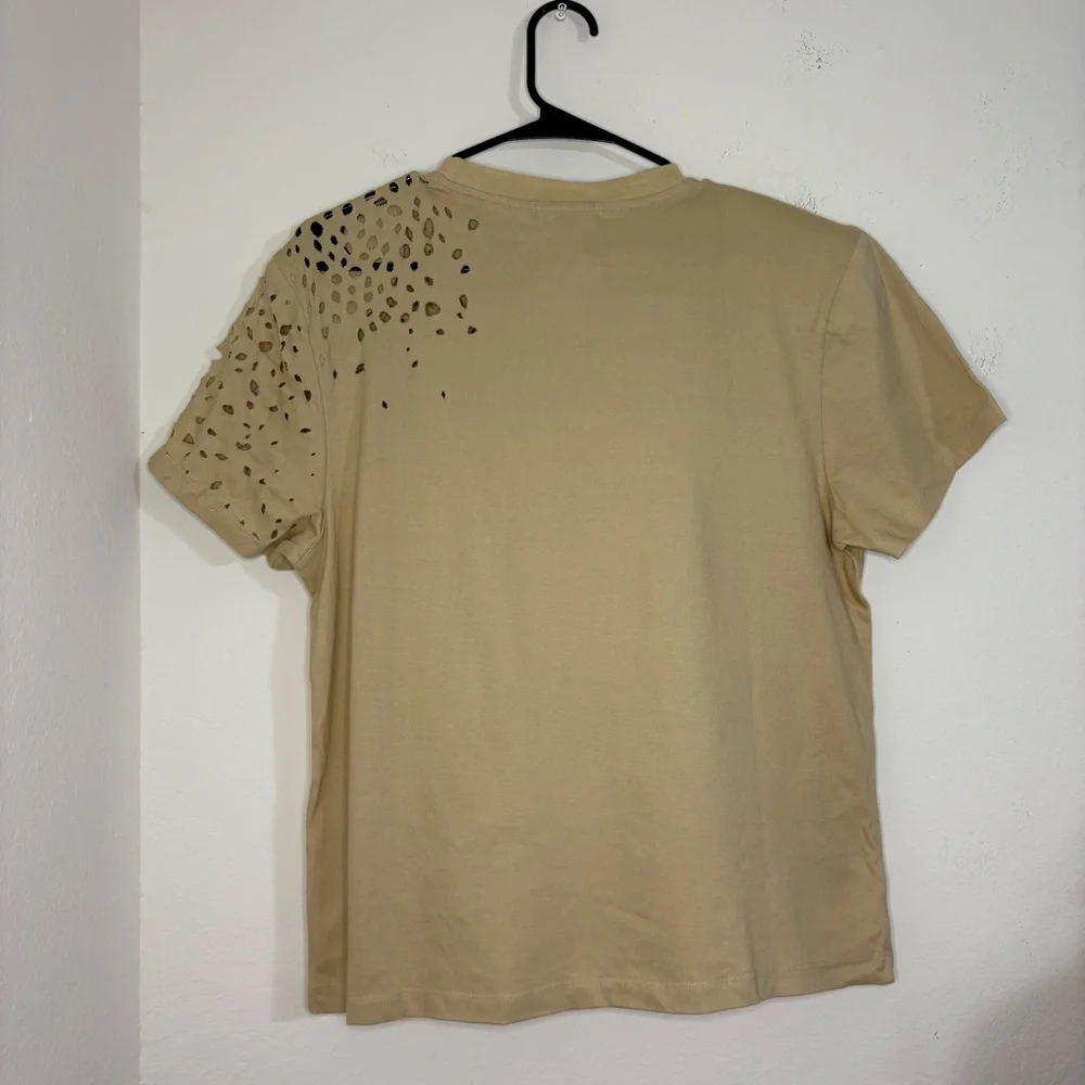 SER.O.YA Caroline Distressed Cotton T-Shirt - Picture 6 of 12